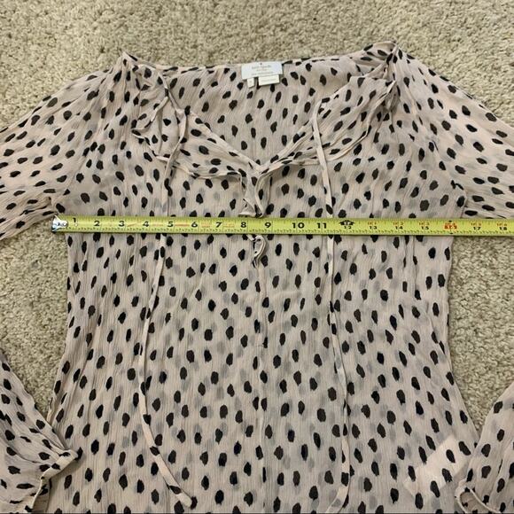kate spade silk long sleeve polka dot blouse size 2 - Picture 11 of 11